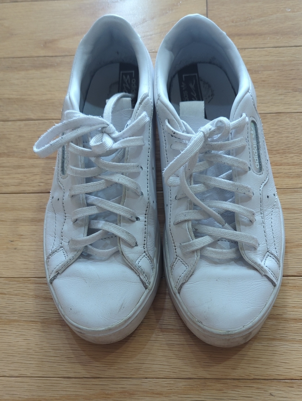 Adidas Women’s White Leather Sneakers